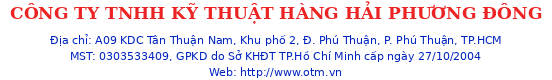 Công Ty TNHH Kỹ Thuật Hàng Hải Phương Đông